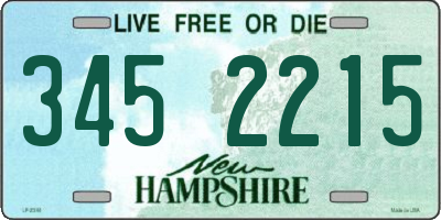 NH license plate 3452215