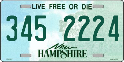 NH license plate 3452224