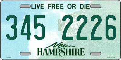 NH license plate 3452226