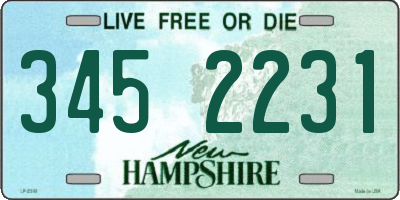 NH license plate 3452231