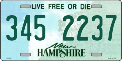 NH license plate 3452237
