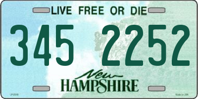 NH license plate 3452252