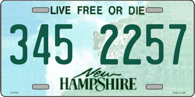 NH license plate 3452257