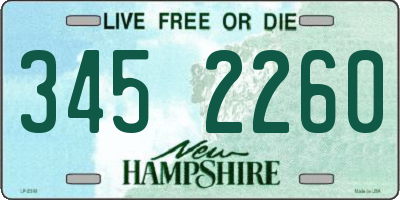 NH license plate 3452260