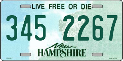NH license plate 3452267