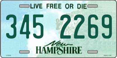 NH license plate 3452269