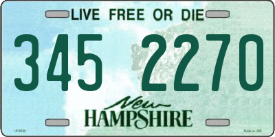 NH license plate 3452270