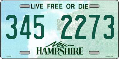NH license plate 3452273