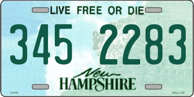 NH license plate 3452283