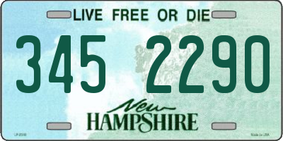 NH license plate 3452290