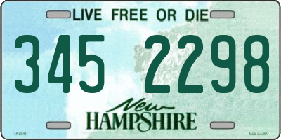 NH license plate 3452298