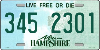 NH license plate 3452301