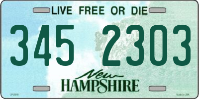 NH license plate 3452303