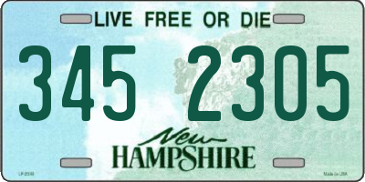 NH license plate 3452305