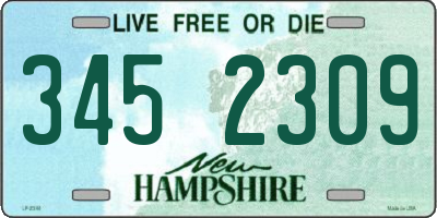 NH license plate 3452309