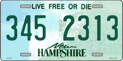 NH license plate 3452313