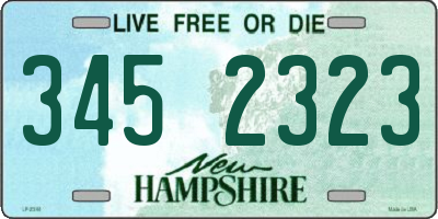 NH license plate 3452323