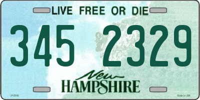 NH license plate 3452329