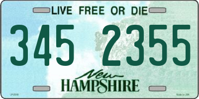 NH license plate 3452355