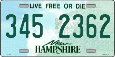 NH license plate 3452362