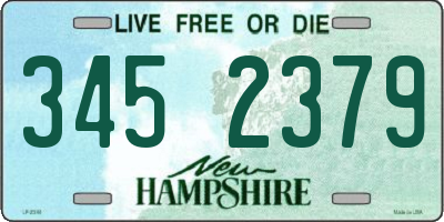 NH license plate 3452379