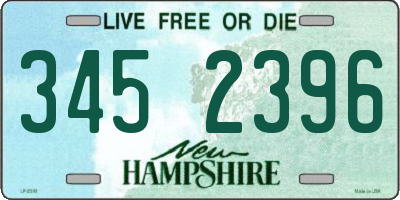 NH license plate 3452396