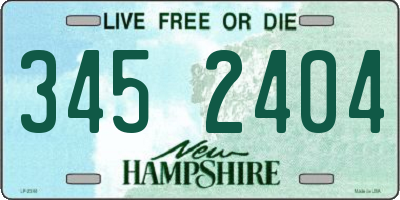 NH license plate 3452404