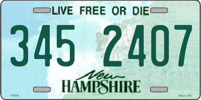 NH license plate 3452407