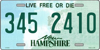NH license plate 3452410