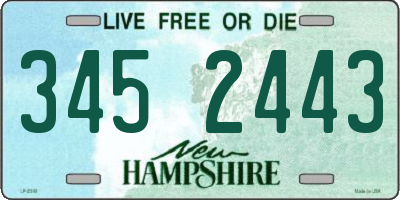 NH license plate 3452443