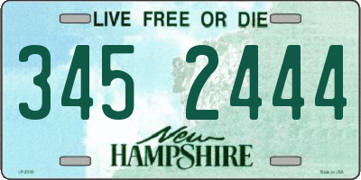 NH license plate 3452444