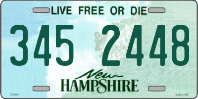 NH license plate 3452448