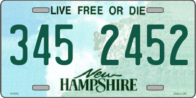 NH license plate 3452452