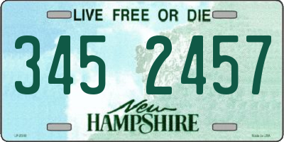 NH license plate 3452457