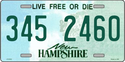 NH license plate 3452460