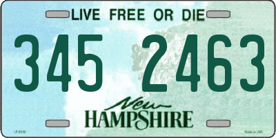 NH license plate 3452463