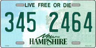 NH license plate 3452464