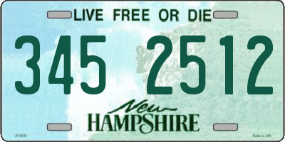 NH license plate 3452512