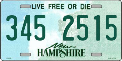NH license plate 3452515