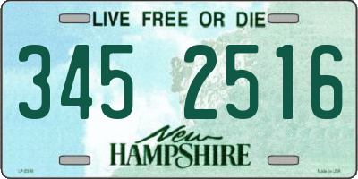 NH license plate 3452516