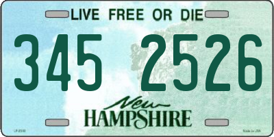 NH license plate 3452526