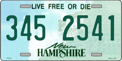 NH license plate 3452541