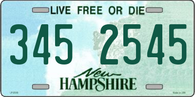 NH license plate 3452545