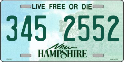 NH license plate 3452552