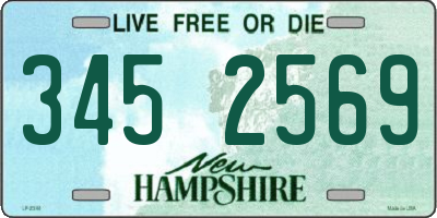 NH license plate 3452569