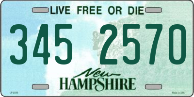 NH license plate 3452570
