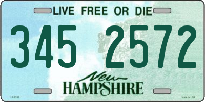 NH license plate 3452572