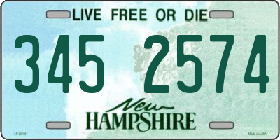 NH license plate 3452574