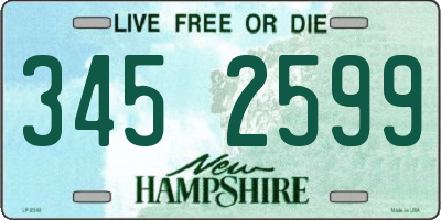 NH license plate 3452599