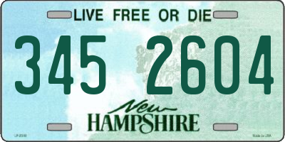 NH license plate 3452604